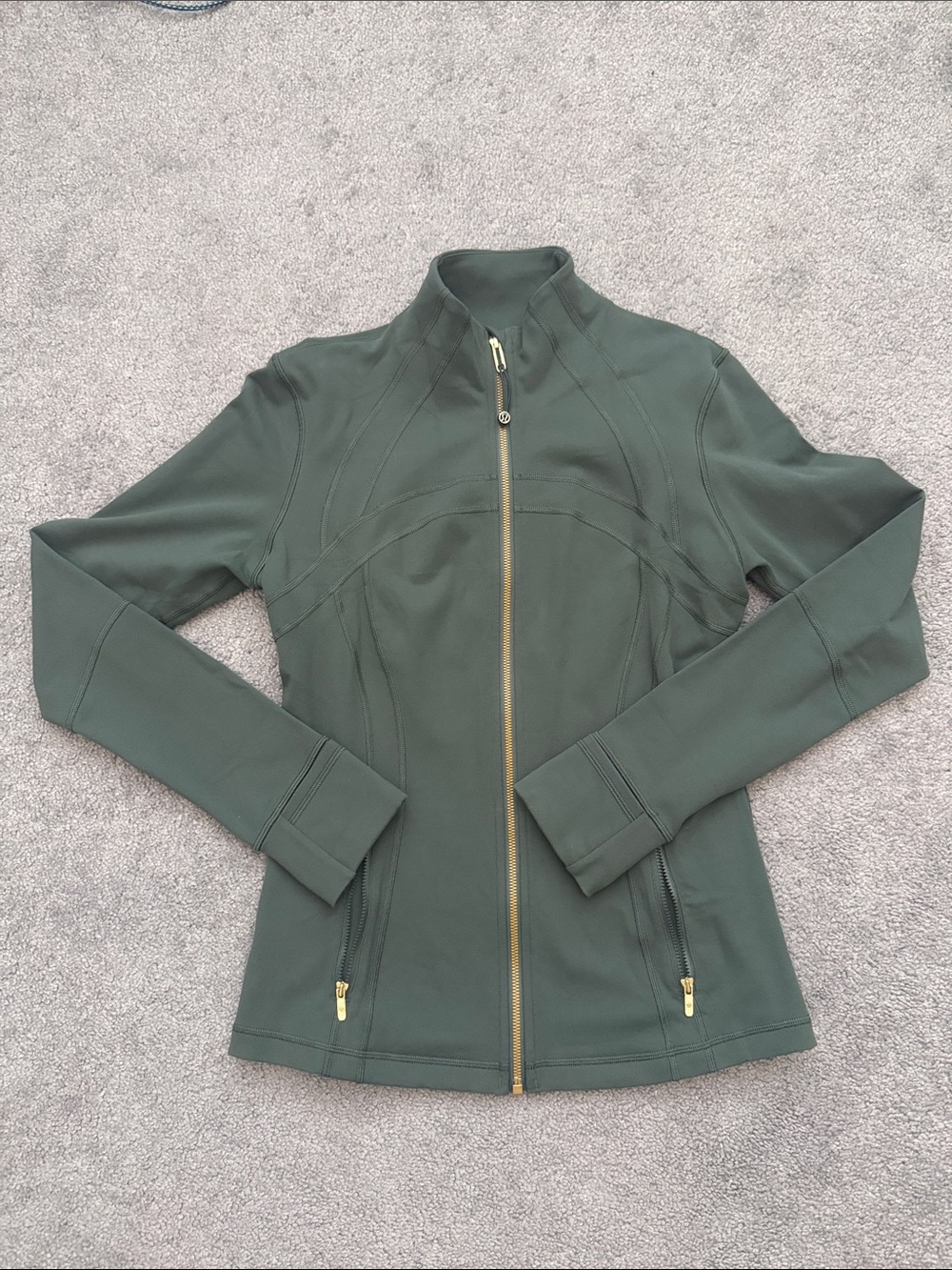 Lululemon Define Jacket Olive Green Zip-Up Size 10